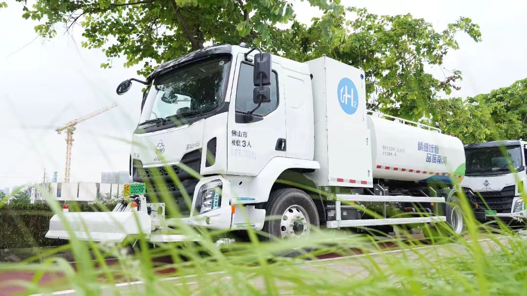 Delivery of hydrogen sanitation vehicle